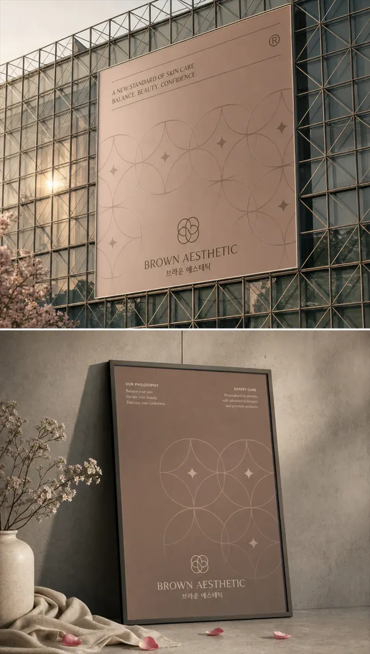 뷰티·미용 로고 디자인 — 고급스러운 조합형 뷰티 브랜드 로고