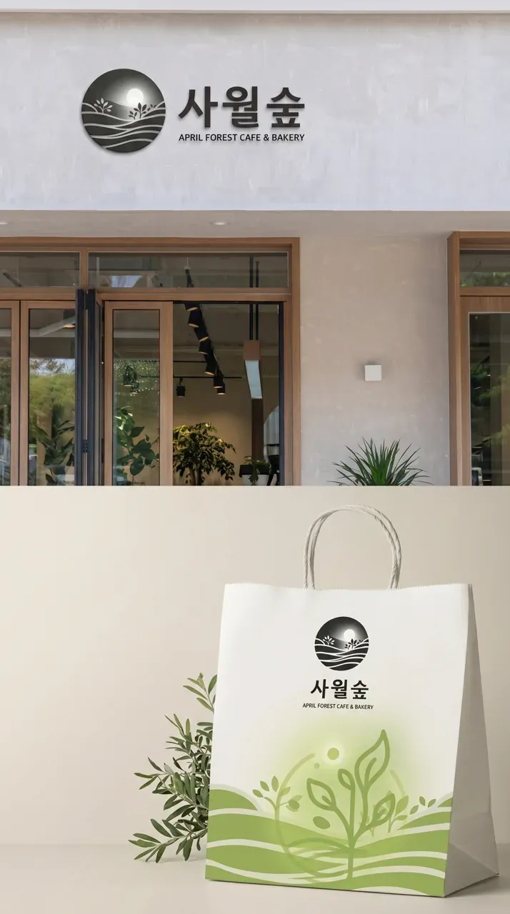 농식품·축산 로고 디자인 — 사월의 부드러운 공기가 머무는 공간 농식품 브랜드 로고
