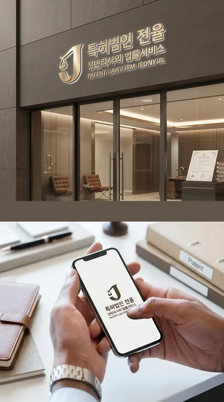 법률·세무·특허 로고 디자인 — 젊은 변리사의 온전한 법률서비스 법률사무소 로고