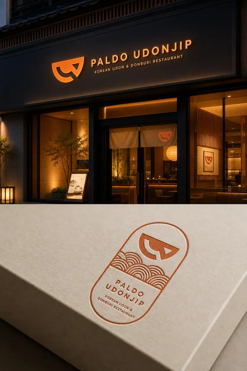 음식점·외식 로고 디자인 — 외할머니 손맛을 기억하는 동네 우동집 음식점 로고