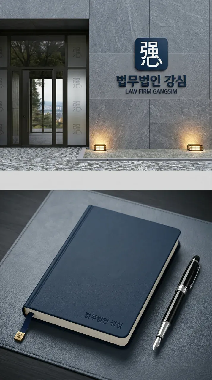 법률·세무·특허 로고 디자인 — 의뢰인이 안심하고 맡길 수 있는 든든한 파트너 강심 법률사무소 로고