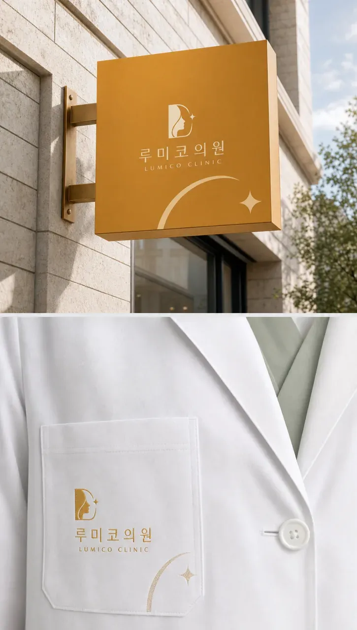 병원·의원 로고 디자인 — 라인의 부드러움으로 희망을 밝히다 병원 로고