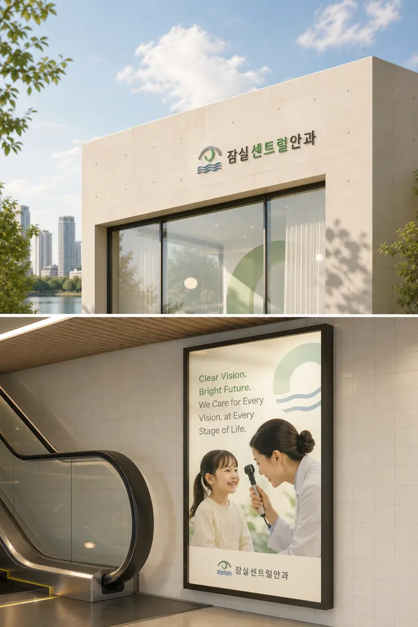 병원·의원 로고 디자인 — 따뜻하고 친근한 조합형 병원 로고