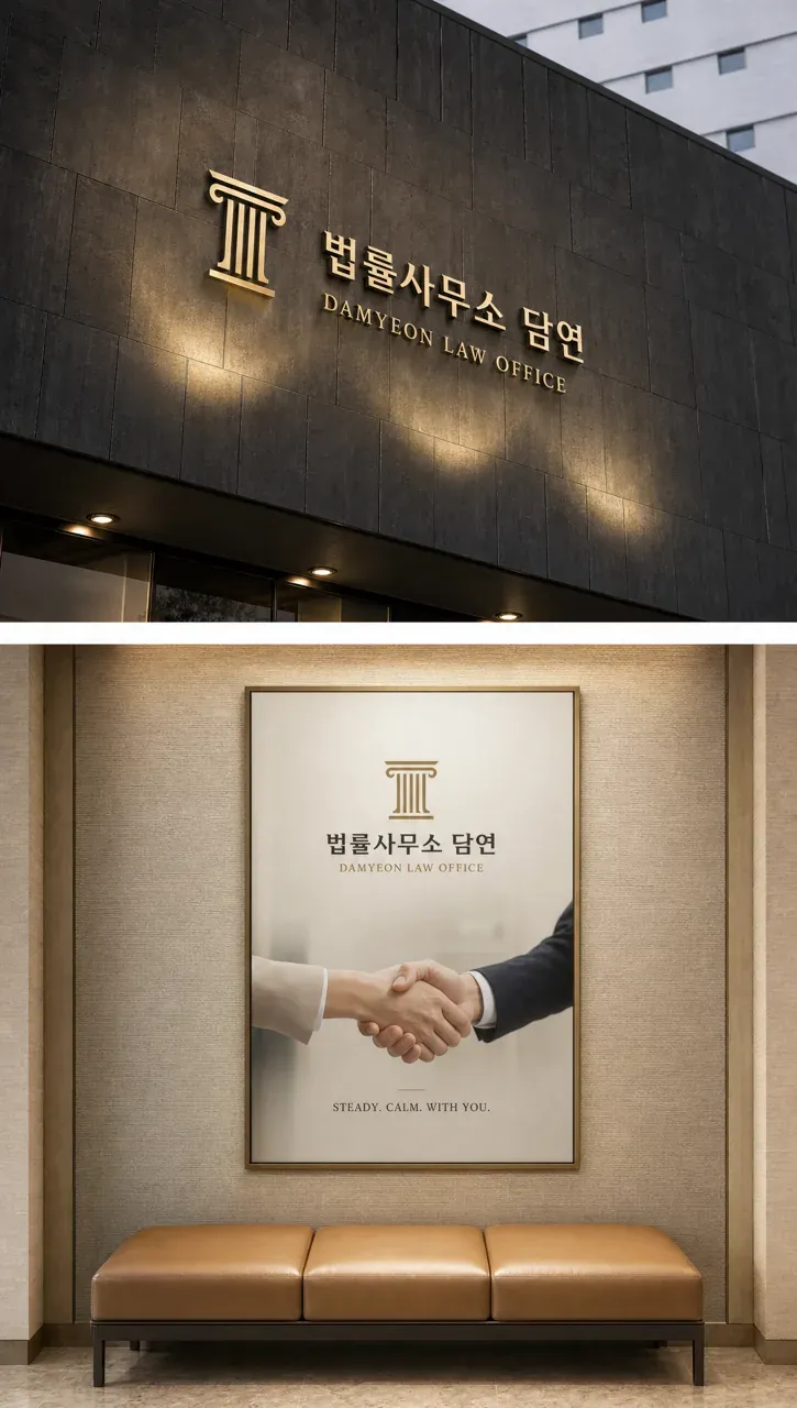 법률·세무·특허 로고 디자인 — 담담한 신뢰의 균형 법률사무소 로고
