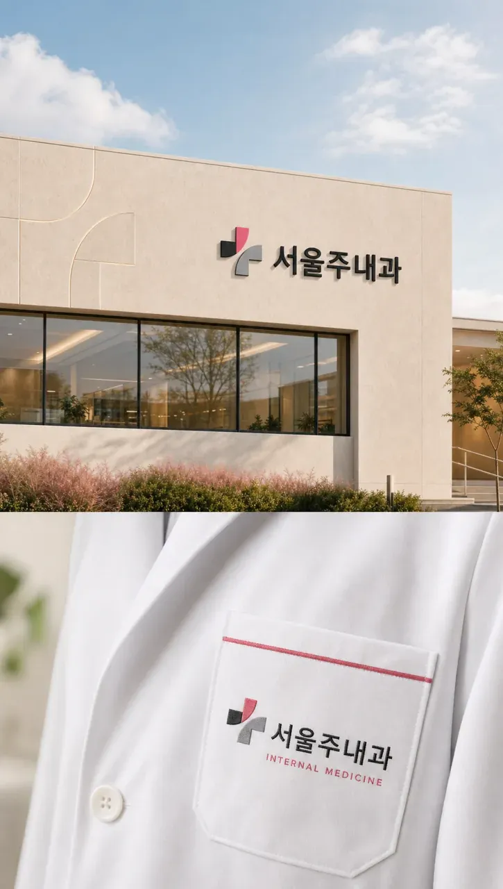 병원·의원 로고 디자인 — 신뢰와 전문성을 담은 미니멀 메디컬 병원 로고