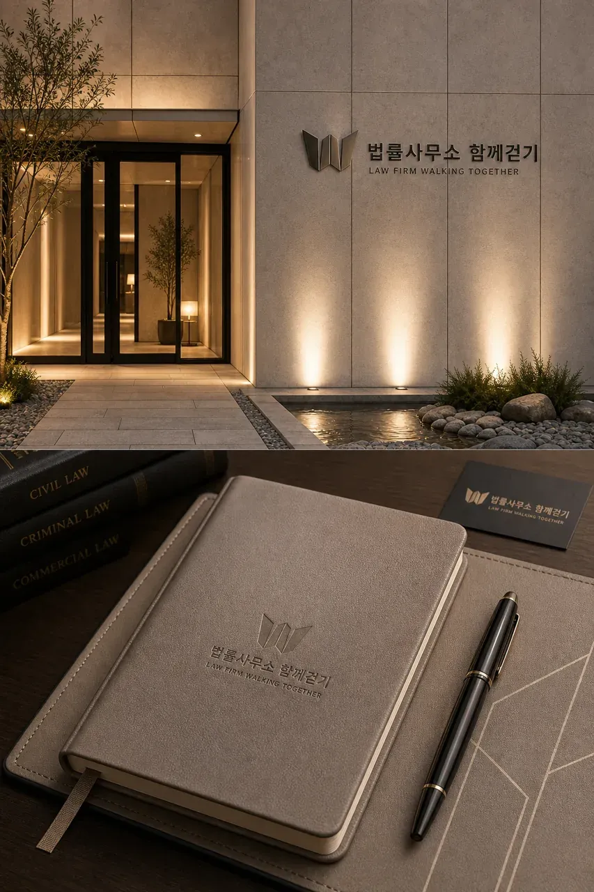 법률·세무·특허 로고 디자인 — 신뢰의 발걸음 법률사무소 로고