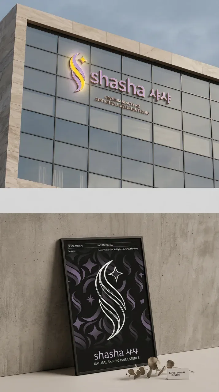 뷰티·미용 로고 디자인 — 모발 본연의 윤기가 되살아나는 순간 뷰티 브랜드 로고