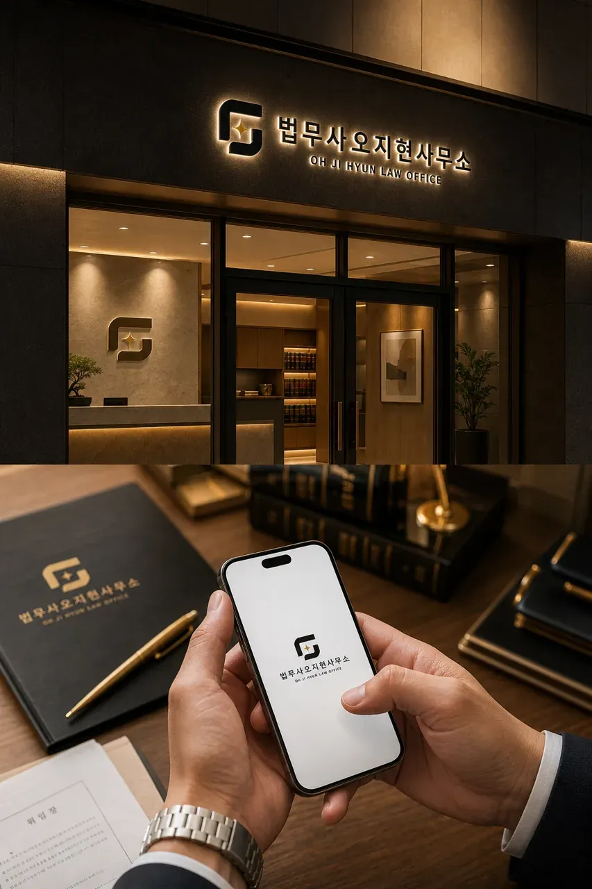 법률·세무·특허 로고 디자인 — 신뢰와 따뜻함이 만나는 전문성의 상징 법률사무소 로고