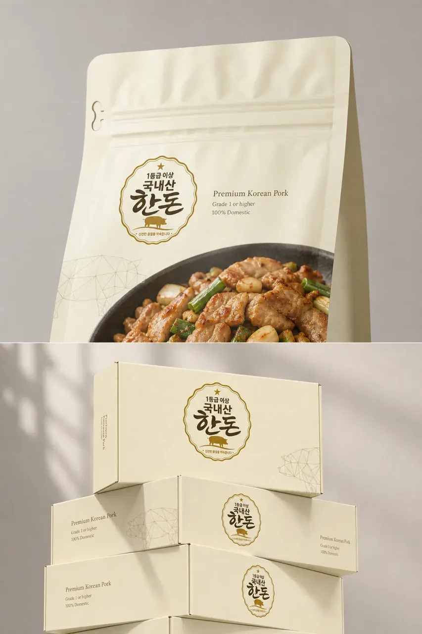 그 외 로고 디자인 — 소비자가 안심하고 선택하는 프리미엄 한돈 브랜드 로고