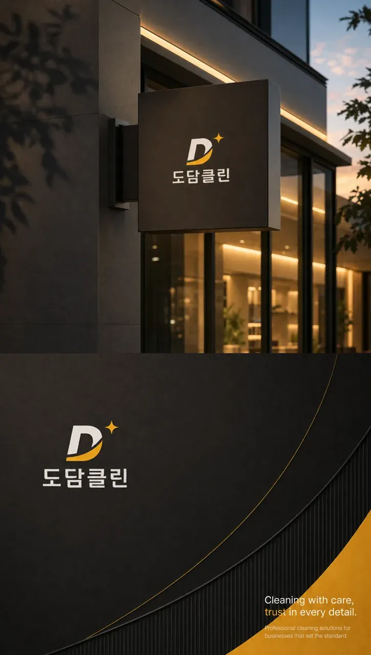 생활·서비스 로고 디자인 — 신뢰의 깨끗함을 담은 현대적 심볼 생활 서비스 브랜드 로고