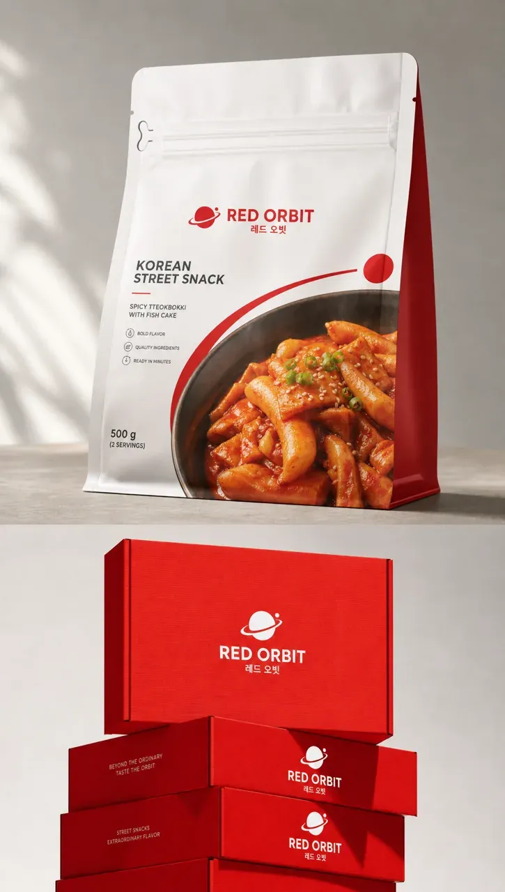 음식점·외식 로고 디자인 — 중력을 벗어난 새로운 맛의 궤도 음식점 로고