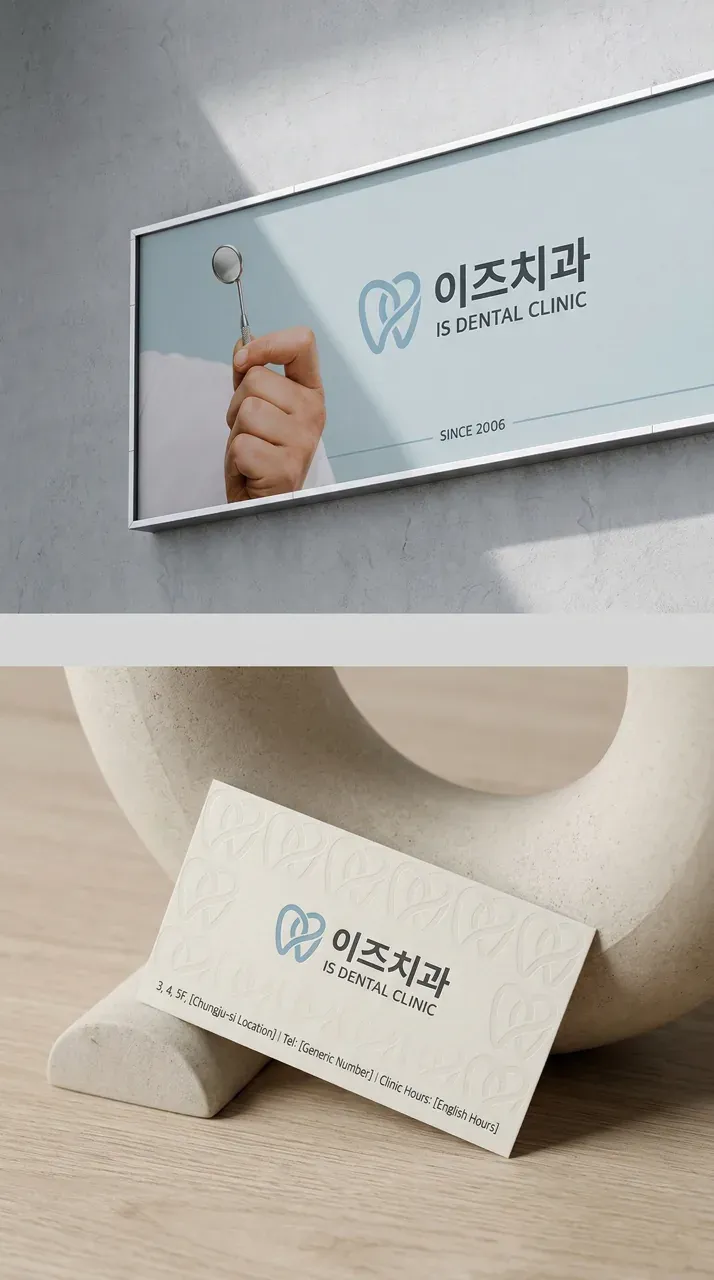 치과 로고 디자인 — 미니멀한 치과 로고