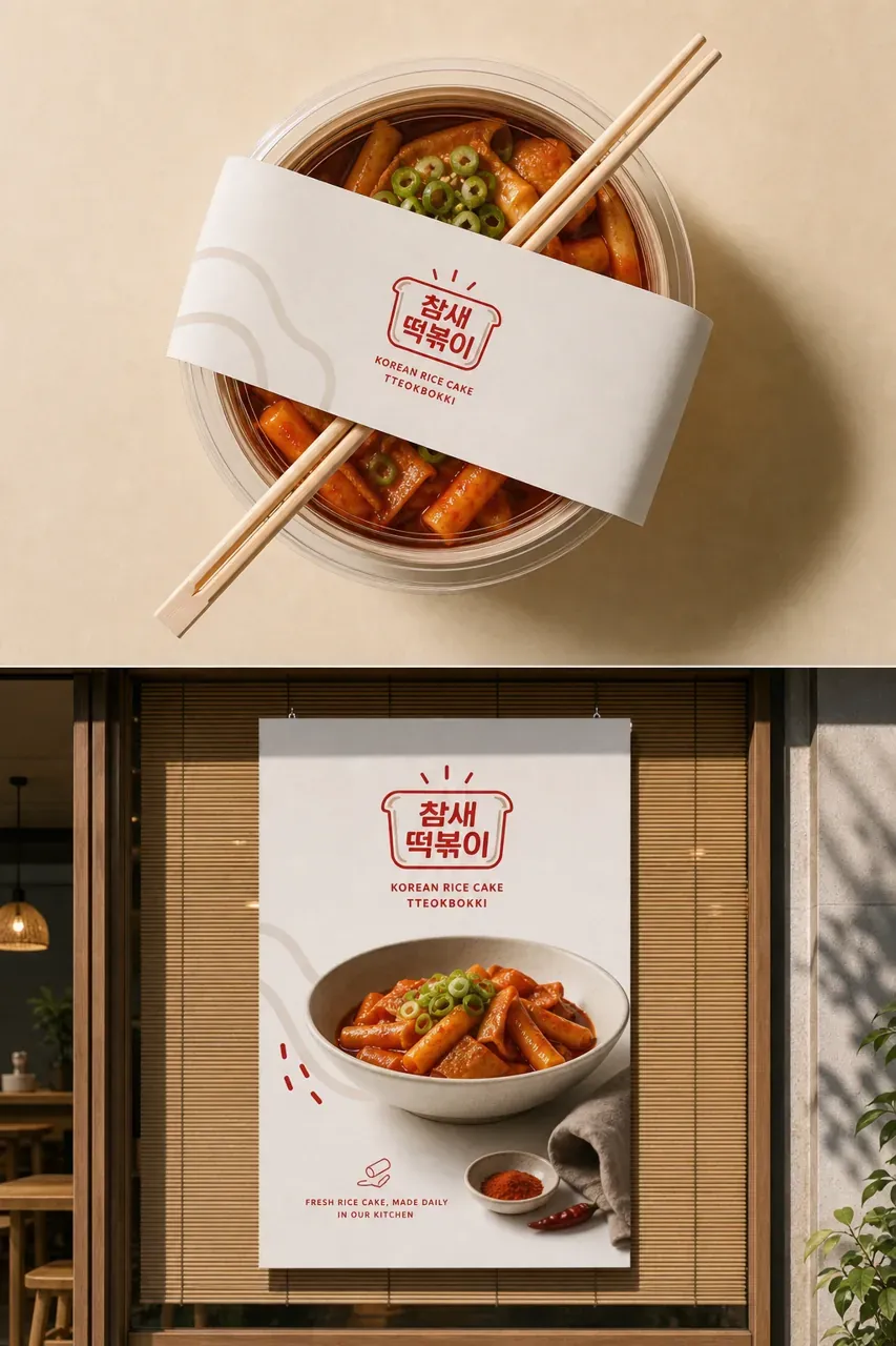 음식점·외식 로고 디자인 — 미니멀한 음식점 로고