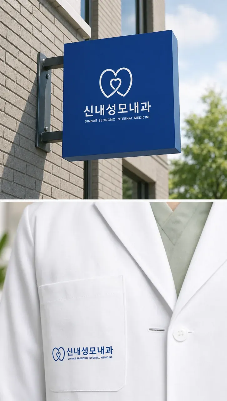 병원·의원 로고 디자인 — 신뢰의 원 따뜻한 손길 병원 로고