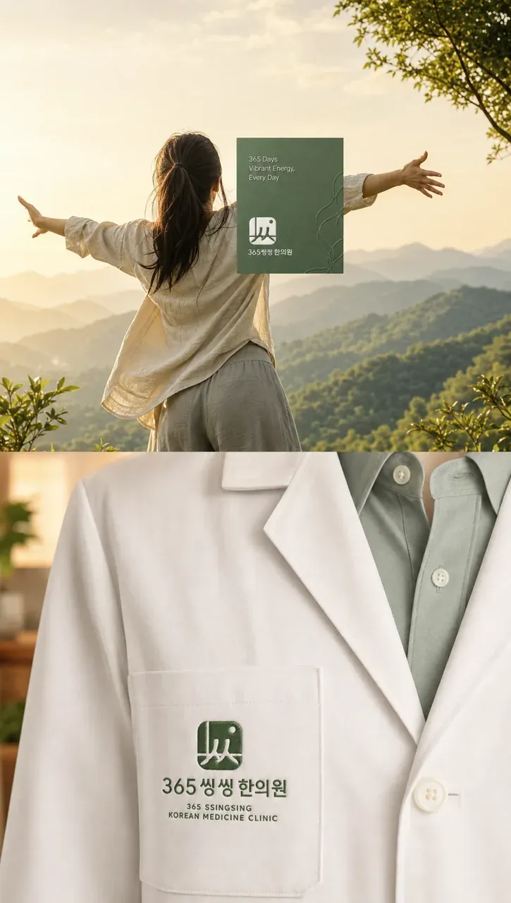 한의원·한방 로고 디자인 — 활력 넘치는 회복의 움직임 한의원 로고