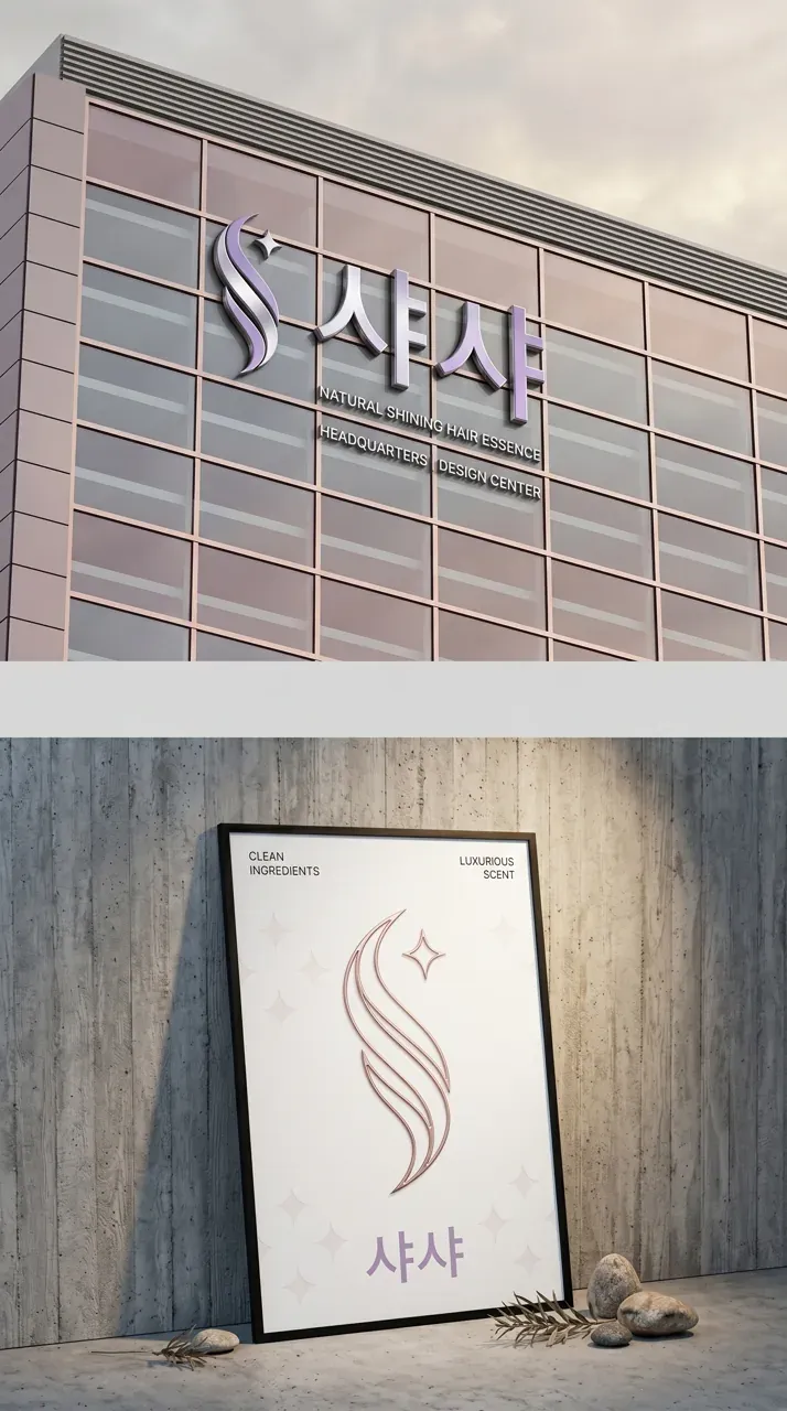 뷰티·미용 로고 디자인 — 모발 본연의 윤기가 살아나는 순간 뷰티 브랜드 로고
