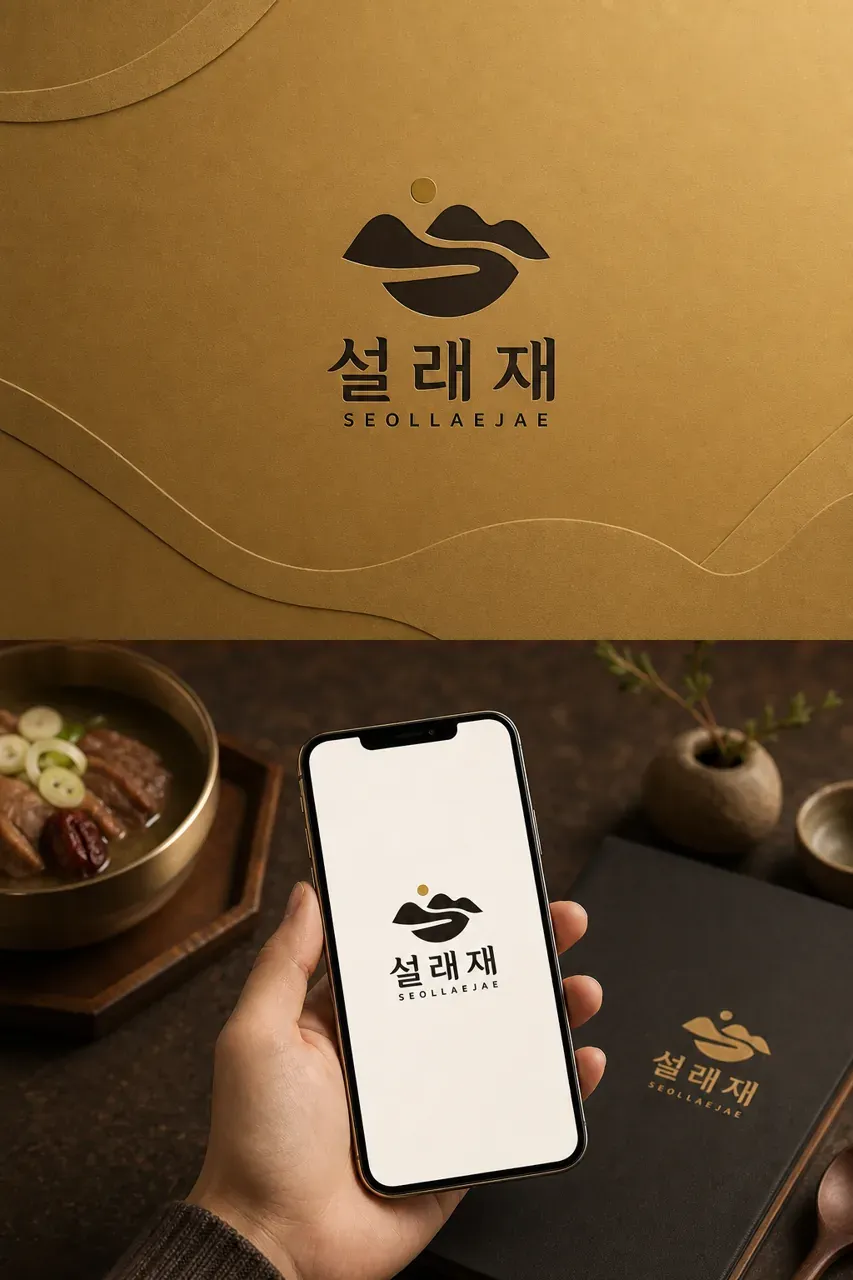 음식점·외식 로고 디자인 — 국물의 깊이와 설렘을 담은 고급 한식 음식점 로고