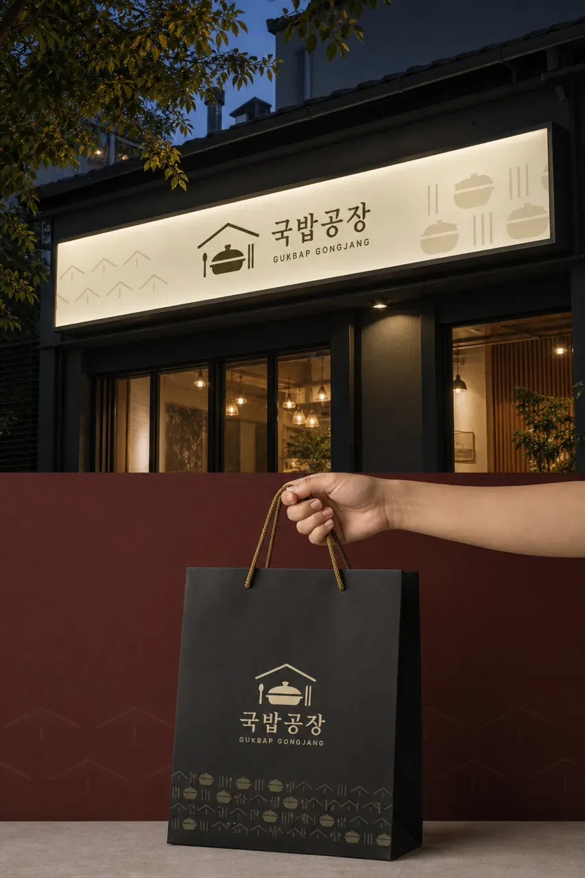 음식점·외식 로고 디자인 — 효율과 정통의 만남 음식점 로고