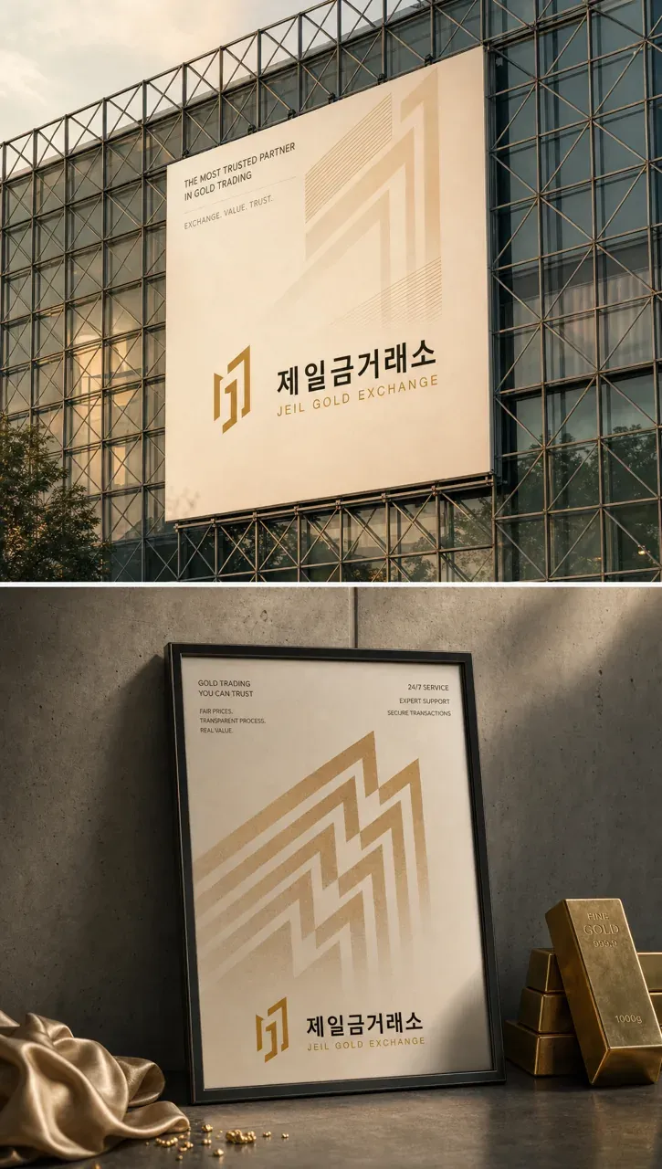 금융·부동산 로고 디자인 — 신뢰하는 금의 순환 금융·부동산 기업 로고