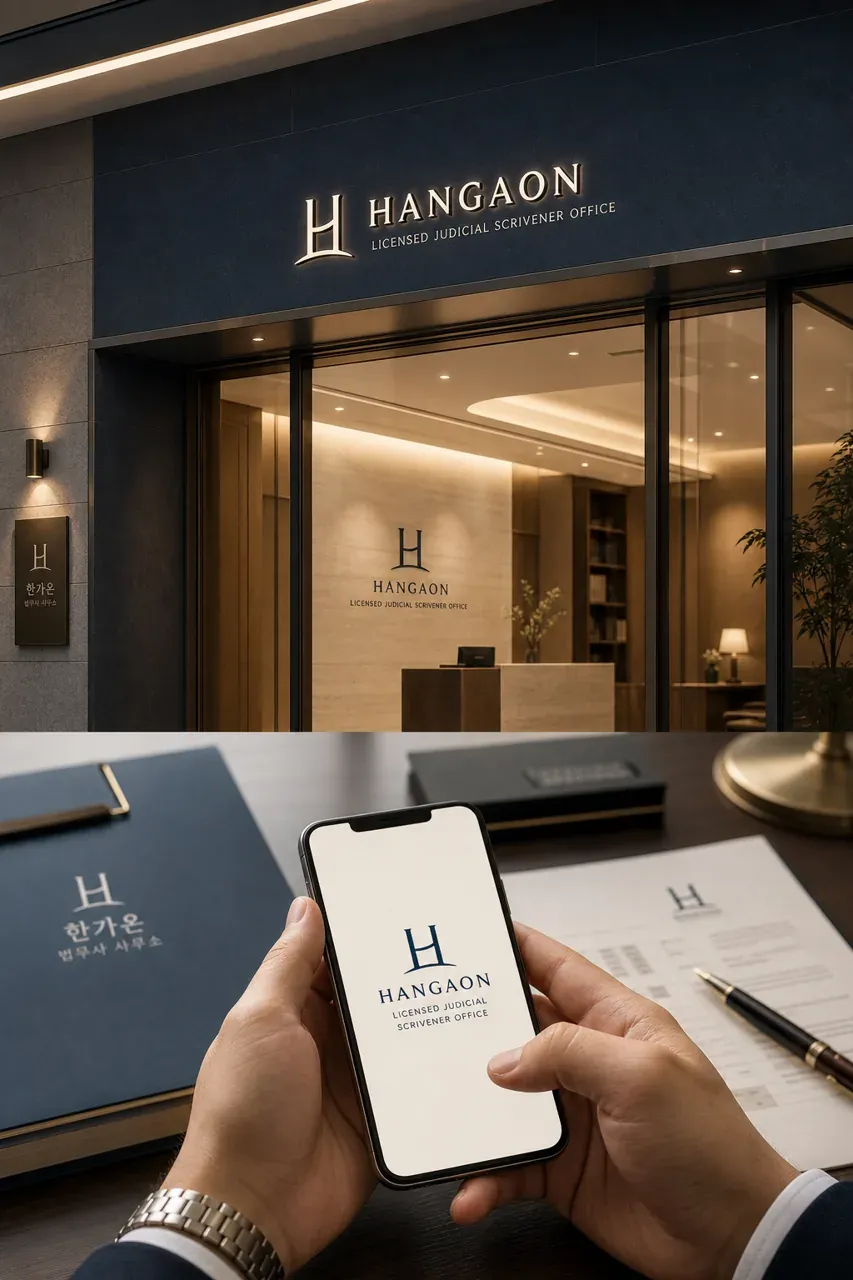 법률·세무·특허 로고 디자인 — 광화문 중심에서 고객과 함께하는 법무사 사무소 법률사무소 로고