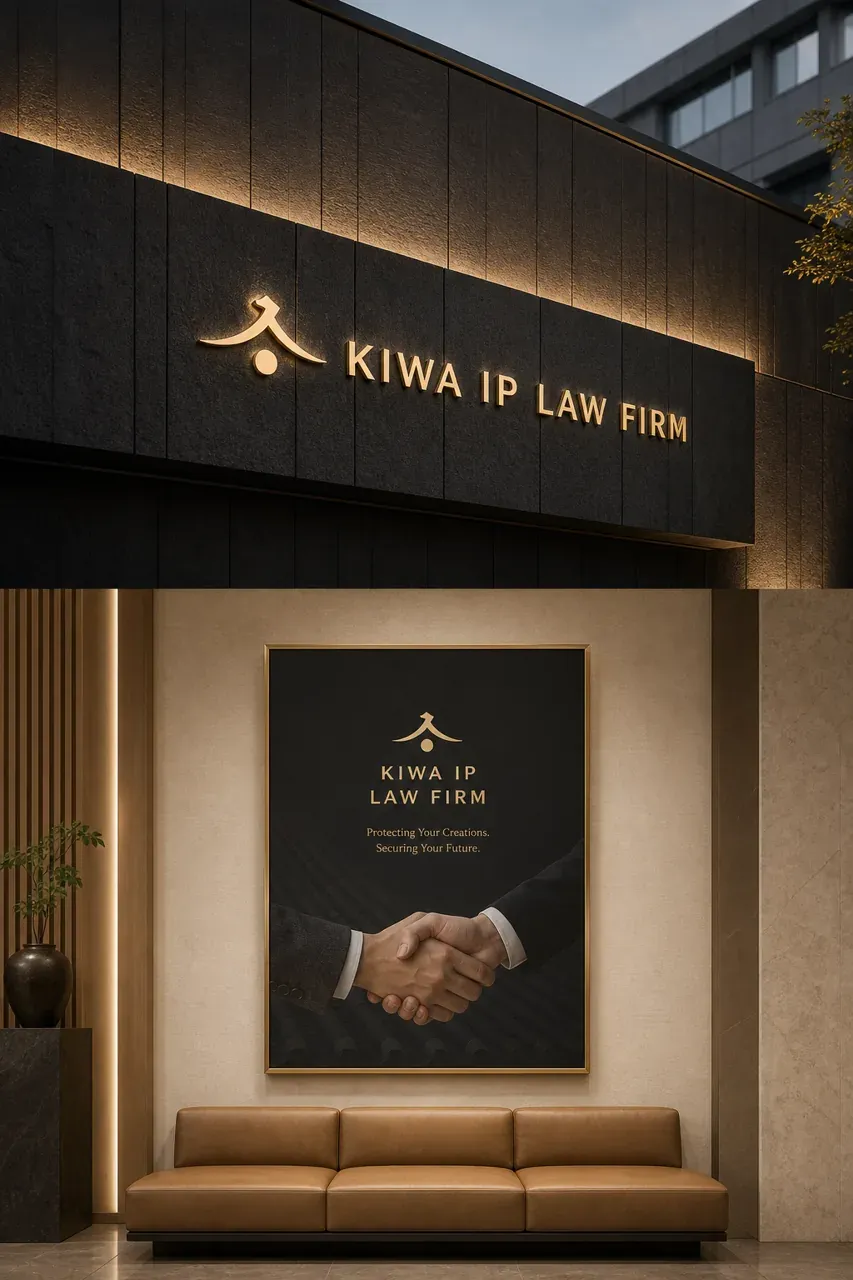 법률·세무·특허 로고 디자인 — 고객의 지식재산을 든든히 지키는 프리미엄 지붕 법률사무소 로고