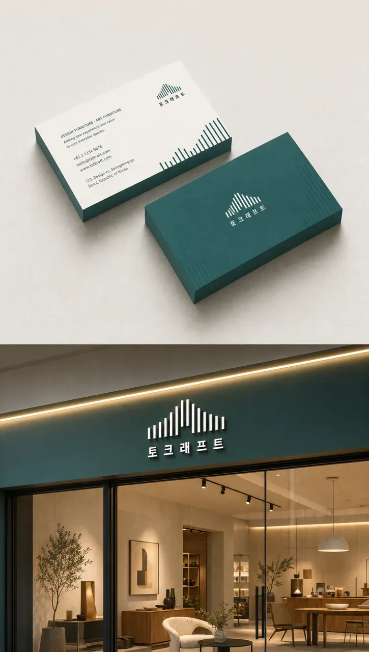 제조·유통 로고 디자인 — 손으로 이어진 소통의 형태 제조·유통 기업 로고 브랜드 시스템
