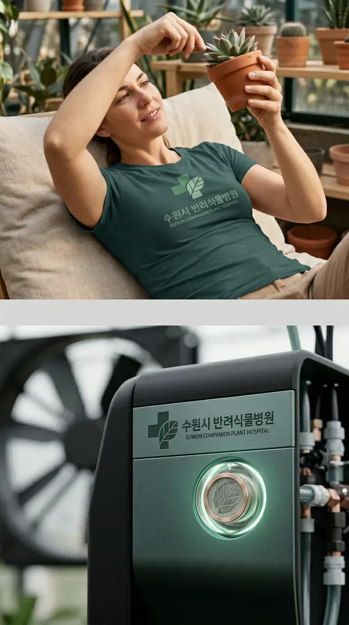 병원·의원 로고 디자인 — 아픈 식물도 다시 푸르게 병원 로고 브랜드 시스템