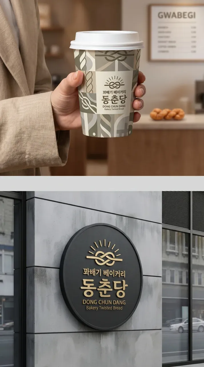 카페·베이커리 로고 디자인 — 미니멀한 카페 로고 브랜드 시스템