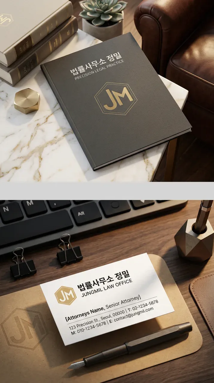 법률·세무·특허 로고 디자인 — 고객이 믿고 맡길 수 있는 한 법률 파트너 법률사무소 로고 브랜드 시스템