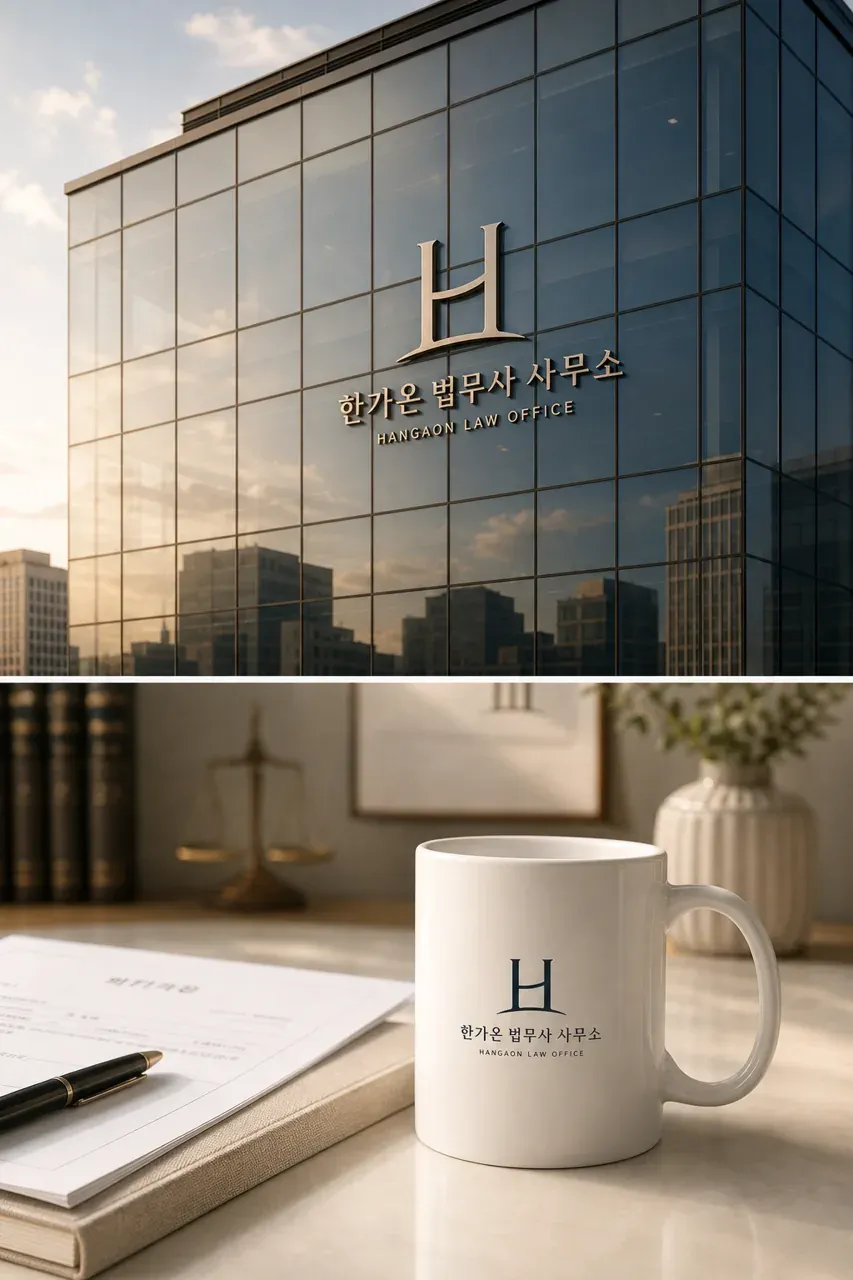 법률·세무·특허 로고 디자인 — 광화문 중심에서 고객과 함께하는 법무사 사무소 법률사무소 로고 브랜드 시스템