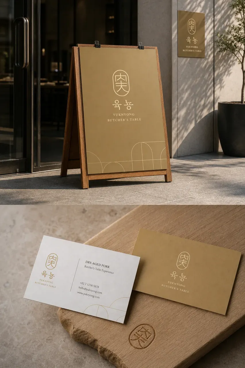 그 외 로고 디자인 — 평범한 삼겹살집이 아닌 특별한 미식 경험 브랜드 로고 브랜드 시스템