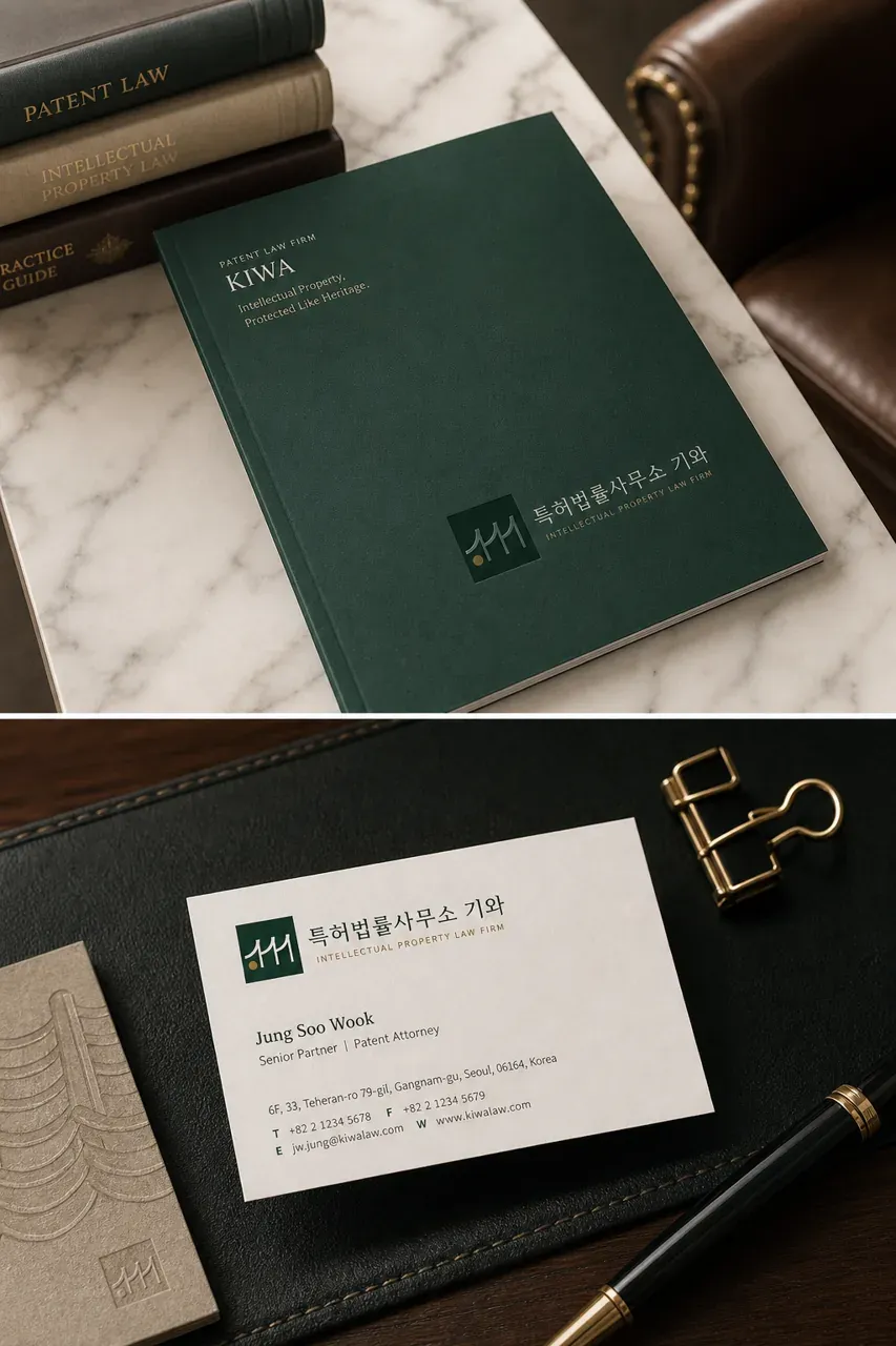 법률·세무·특허 로고 디자인 — 고객의 지식재산을 든든히 지키는 프리미엄 지붕 법률사무소 로고 브랜드 시스템