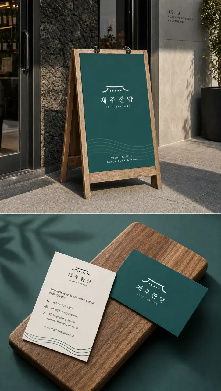 음식점·외식 로고 디자인 — 프리미엄 에센스 음식점 로고 브랜드 시스템