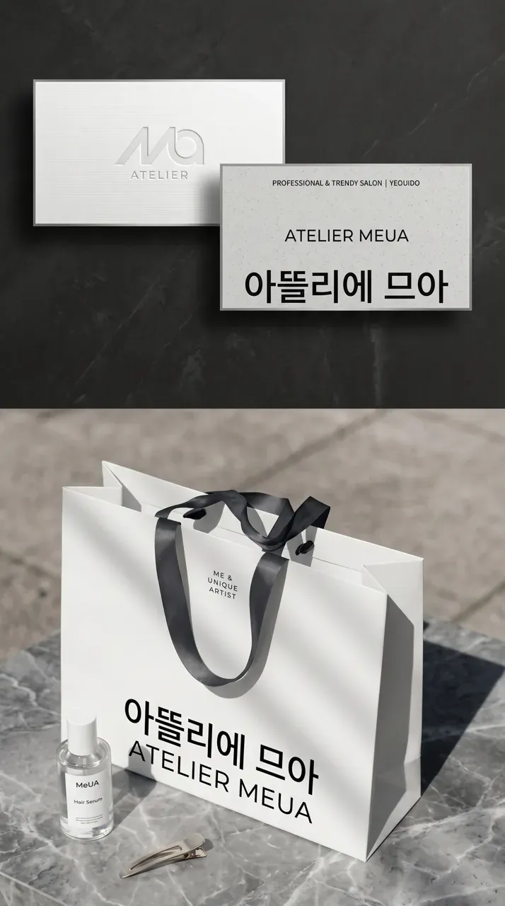 뷰티·미용 로고 디자인 — 여의도 첫 프리미엄 살롱 뷰티 브랜드 로고 브랜드 시스템