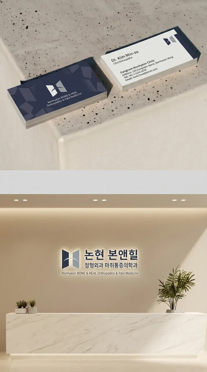 병원·의원 로고 디자인 — 두 분야 최고가 만나는 통합 진료 병원 로고 브랜드 시스템