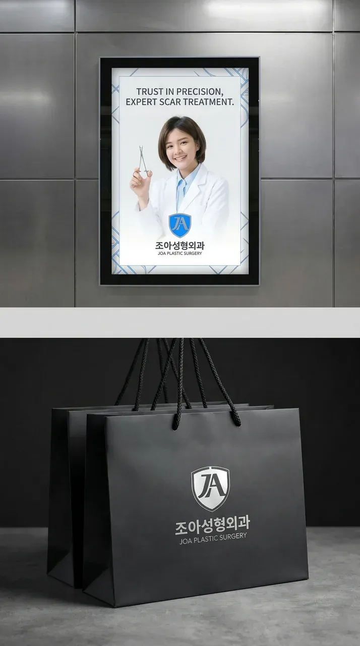 병원·의원 로고 디자인 — 흉터도 완전히 사라질 수 있다는 믿음 병원 로고 브랜드 시스템