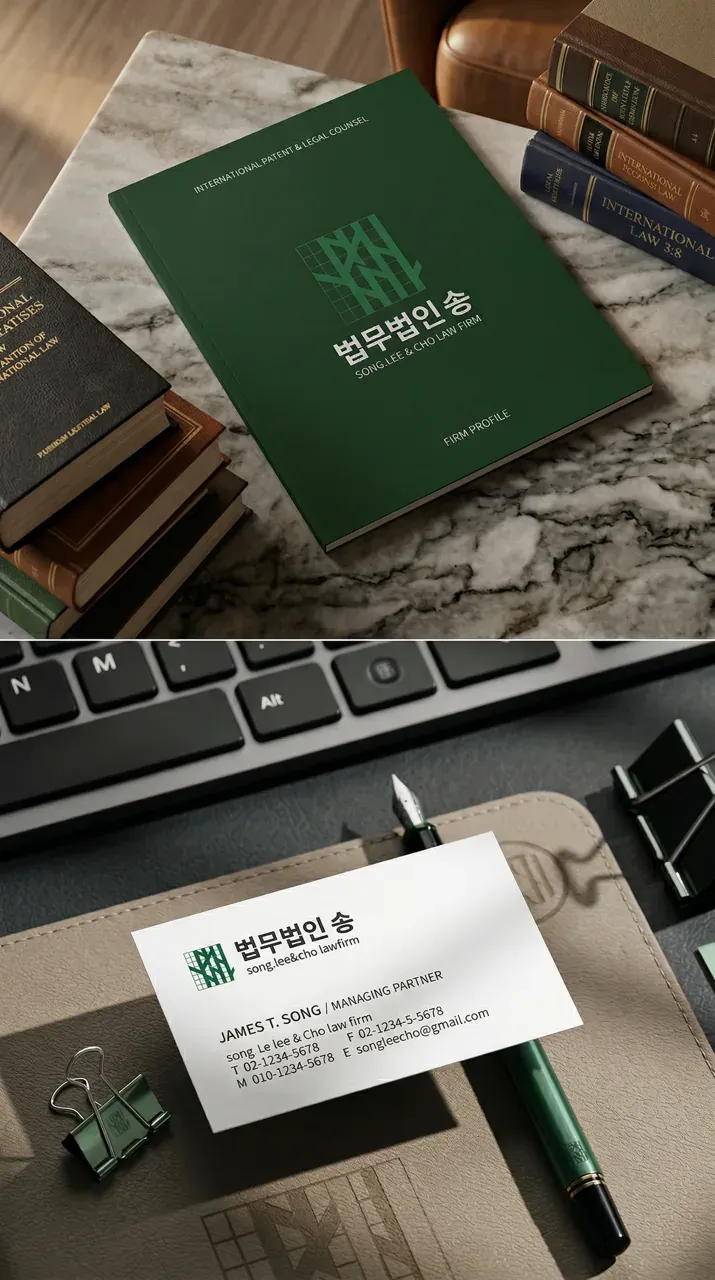 법률·세무·특허 로고 디자인 — 중견기업 임원들이 신뢰할 수 있는 든든한 법률 파트너 법률사무소 로고 브랜드 시스템