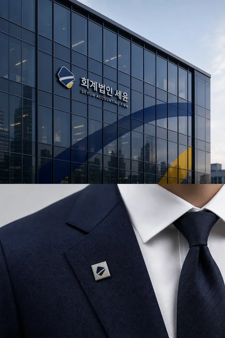 법률·세무·특허 로고 디자인 — 확장하는 통찰의 기하학 법률사무소 로고 브랜드 시스템