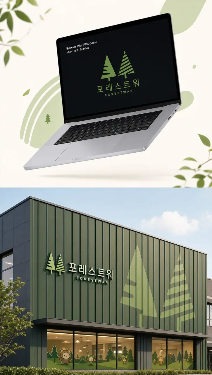 IT·테크 로고 디자인 — 밝은 숲의 성장 IT 서비스 로고 브랜드 시스템