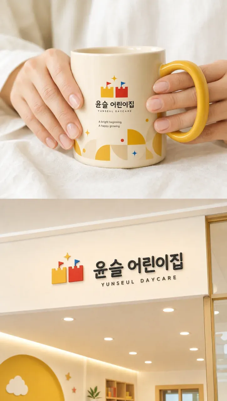 교육·학원 로고 디자인 — 부드러운 빛의 성장 공간 학원 로고 브랜드 시스템