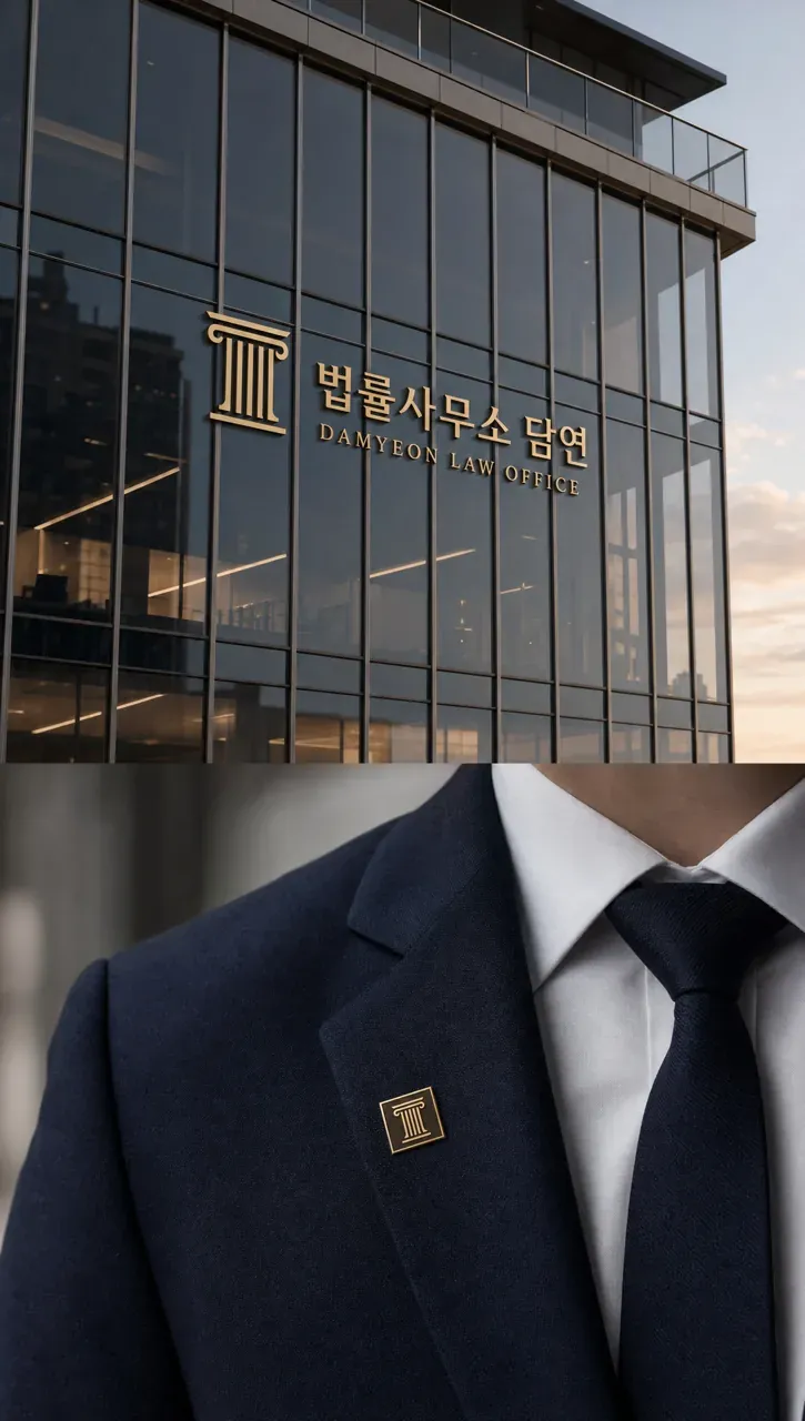 법률·세무·특허 로고 디자인 — 담담한 신뢰의 균형 법률사무소 로고 브랜드 시스템