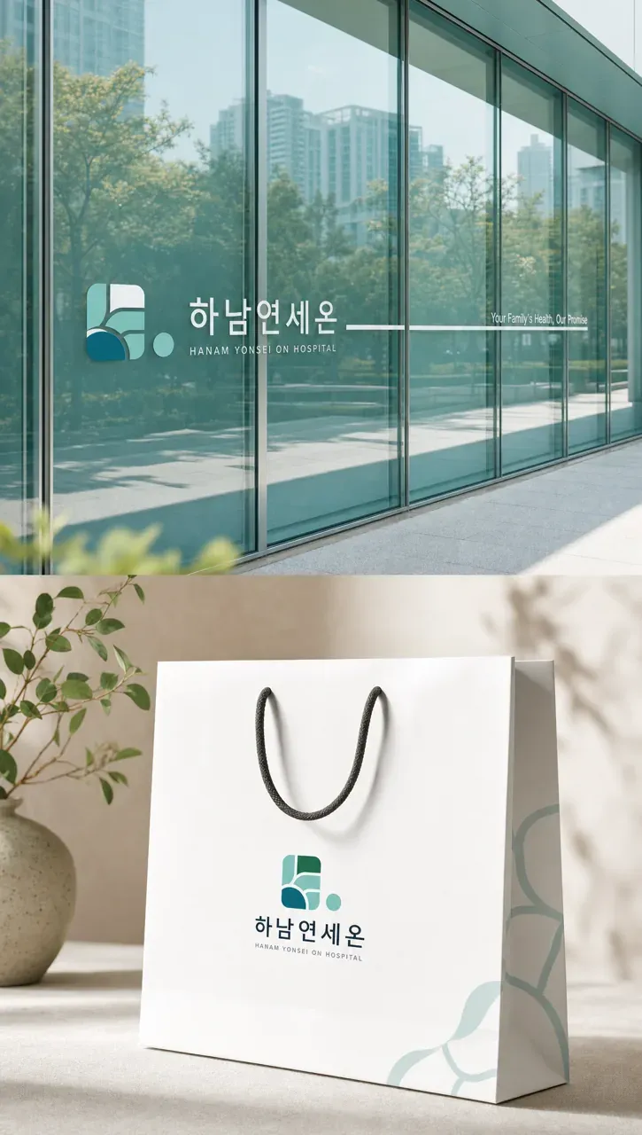 병원·의원 로고 디자인 — 세대를 아우르는 따뜻한 의료 파트너십 병원 로고 브랜드 시스템