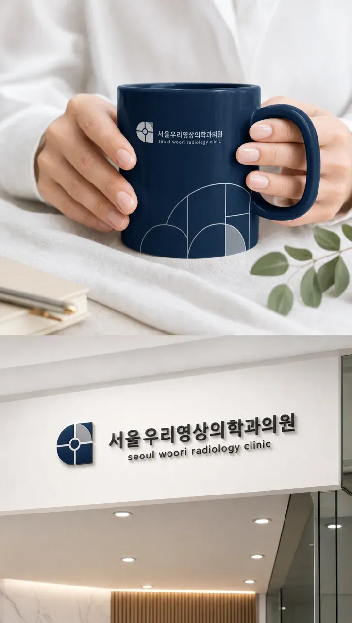 병원·의원 로고 디자인 — 정확성의 기하학 병원 로고 브랜드 시스템