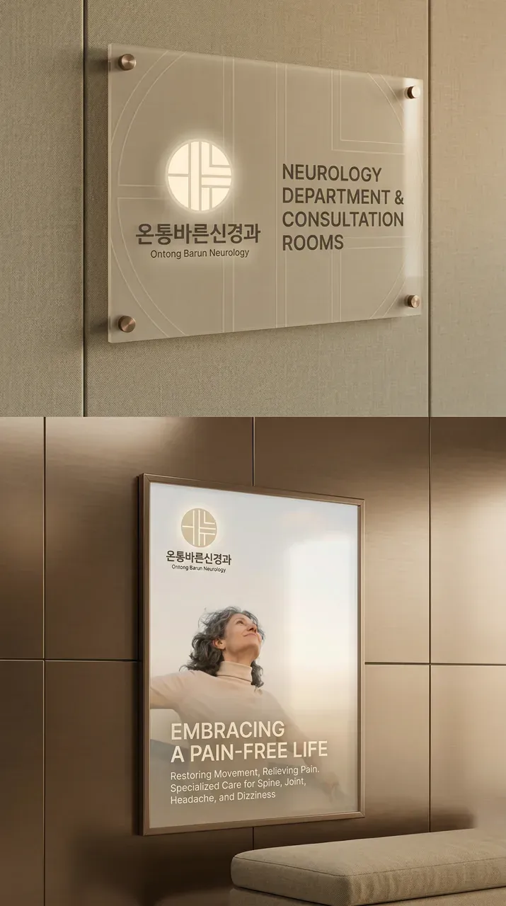 병원·의원 로고 디자인 — 중장년층이 믿고 찾는 따뜻한 전문의원 병원 로고 브랜드 시스템
