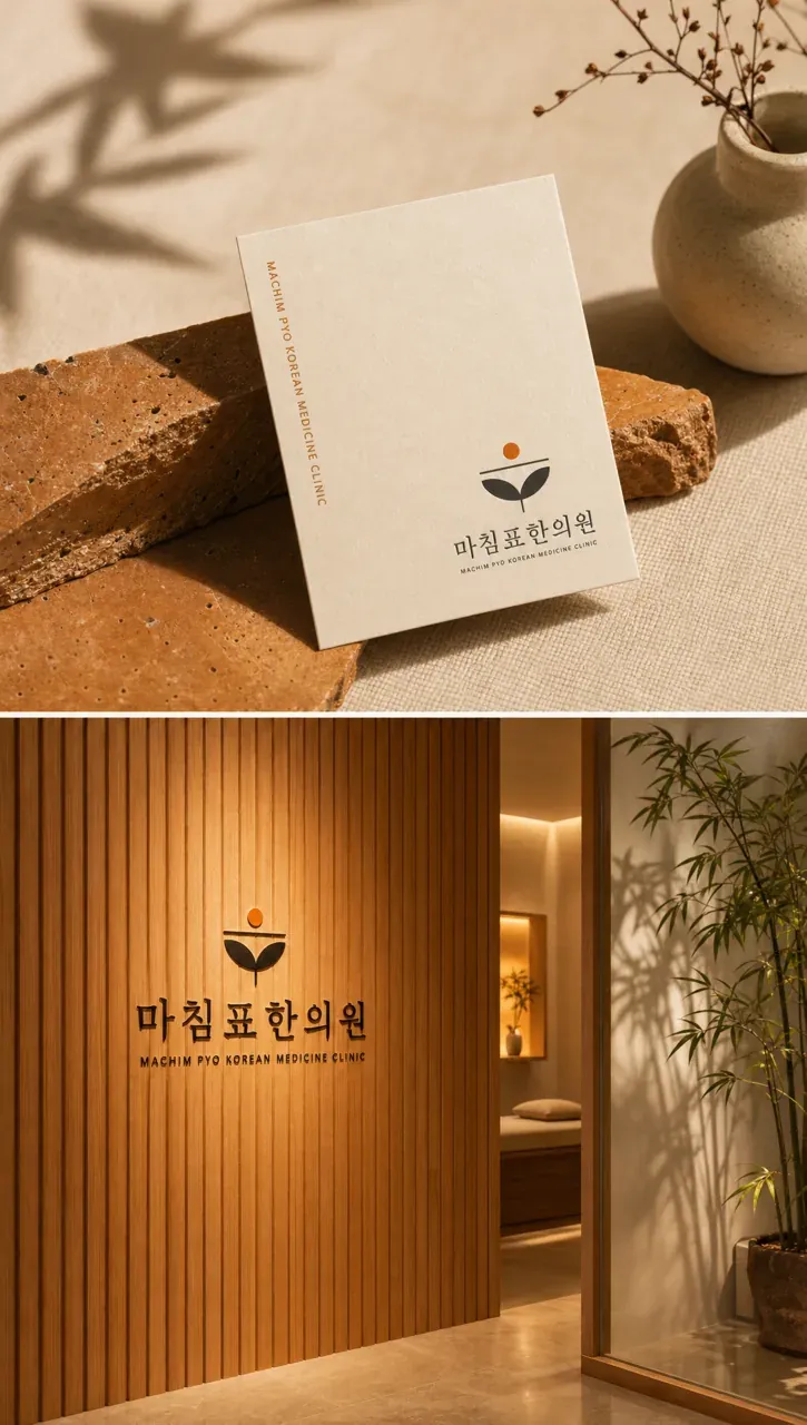 한의원·한방 로고 디자인 — 끝에서 시작되는 회복 한의원 로고 브랜드 시스템