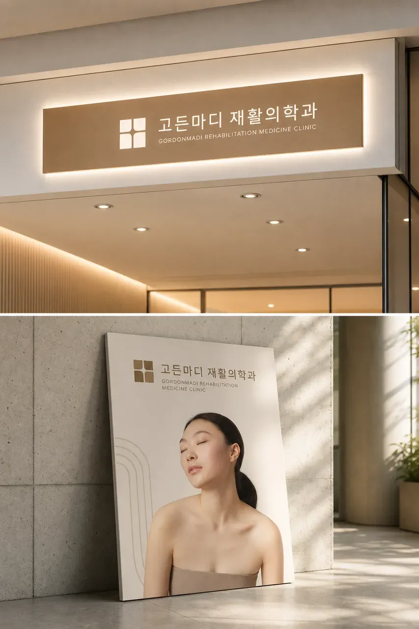 병원·의원 로고 디자인 — 환자가 믿고 맡길 수 있는 든든한 전문성 마디재활 병원 로고 브랜드 시스템