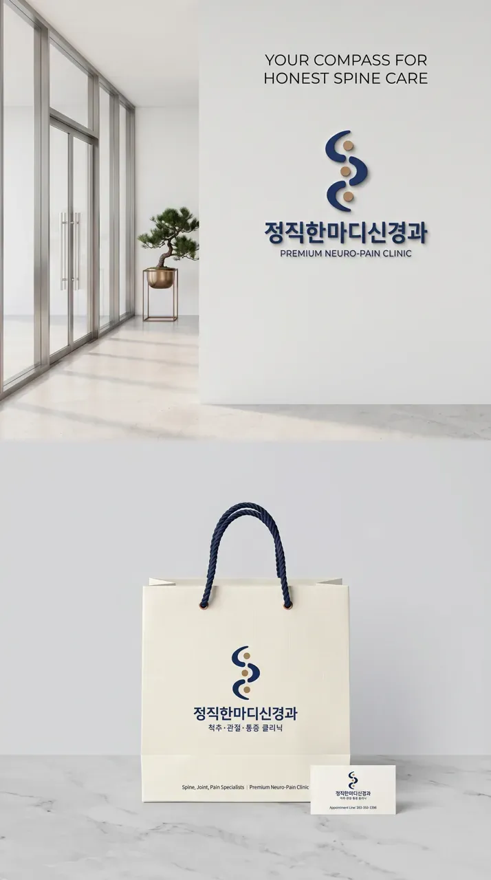 병원·의원 로고 디자인 — 환자가 믿고 찾는 척추관절 전문의원 병원 로고 브랜드 시스템