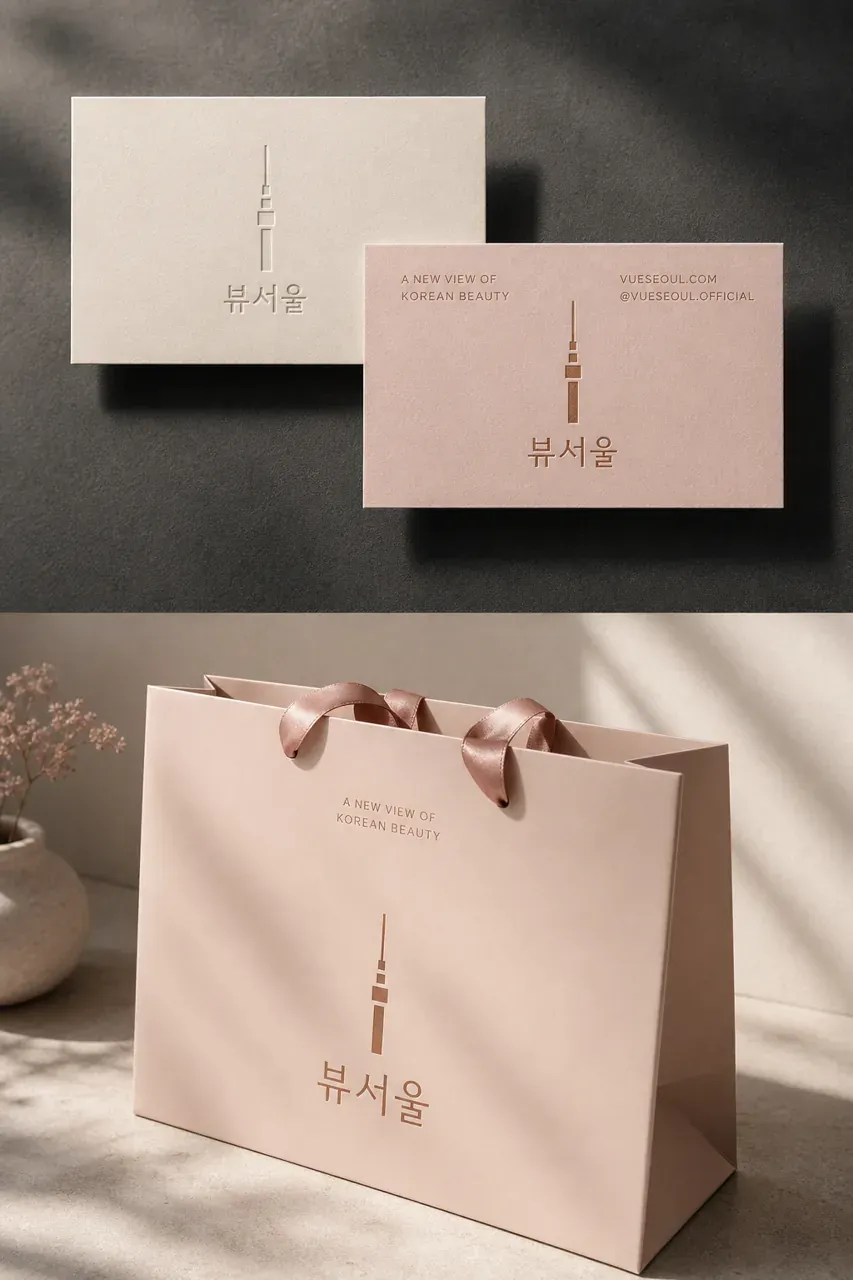 뷰티·미용 로고 디자인 — 기하로 만나다 뷰티 브랜드 로고 브랜드 시스템