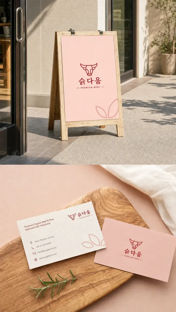 농식품·축산 로고 디자인 — 안심의 형상 농식품 브랜드 로고 브랜드 시스템