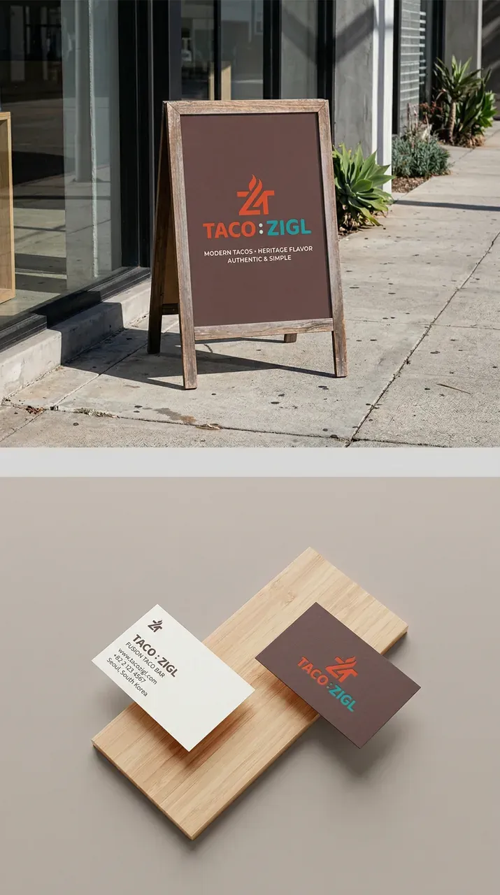 음식점·외식 로고 디자인 — 지글거리는 맛의 기억 음식점 로고 브랜드 시스템